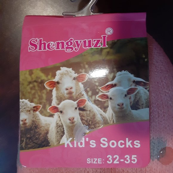 Dinosaur Child's Pink/Gray Fluffy Slipper Socks - Picture 5 of 11